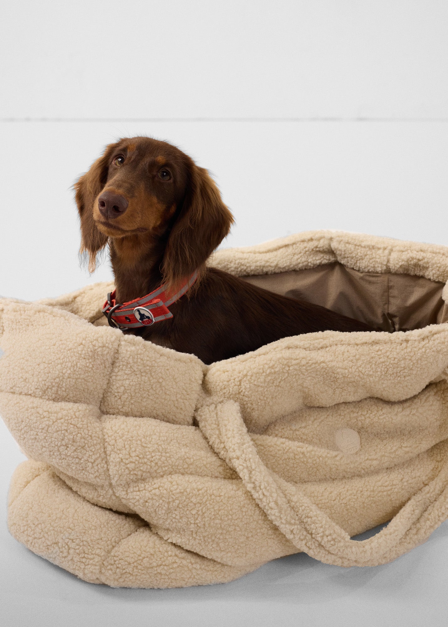 Maxi totebag Naturel Leina sherpa