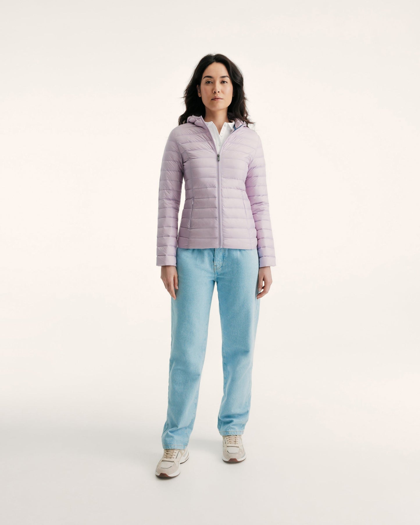 Doudoune légère à capuche Mauve pâle Cloe