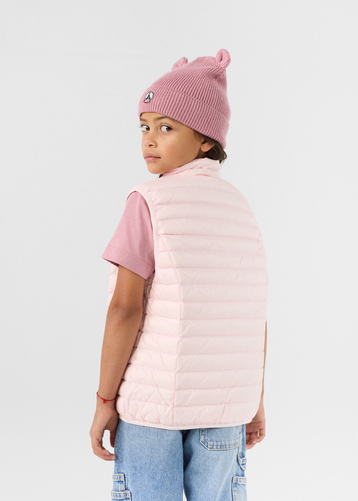 Doudoune sans manches enfant Rose pétale Zoe