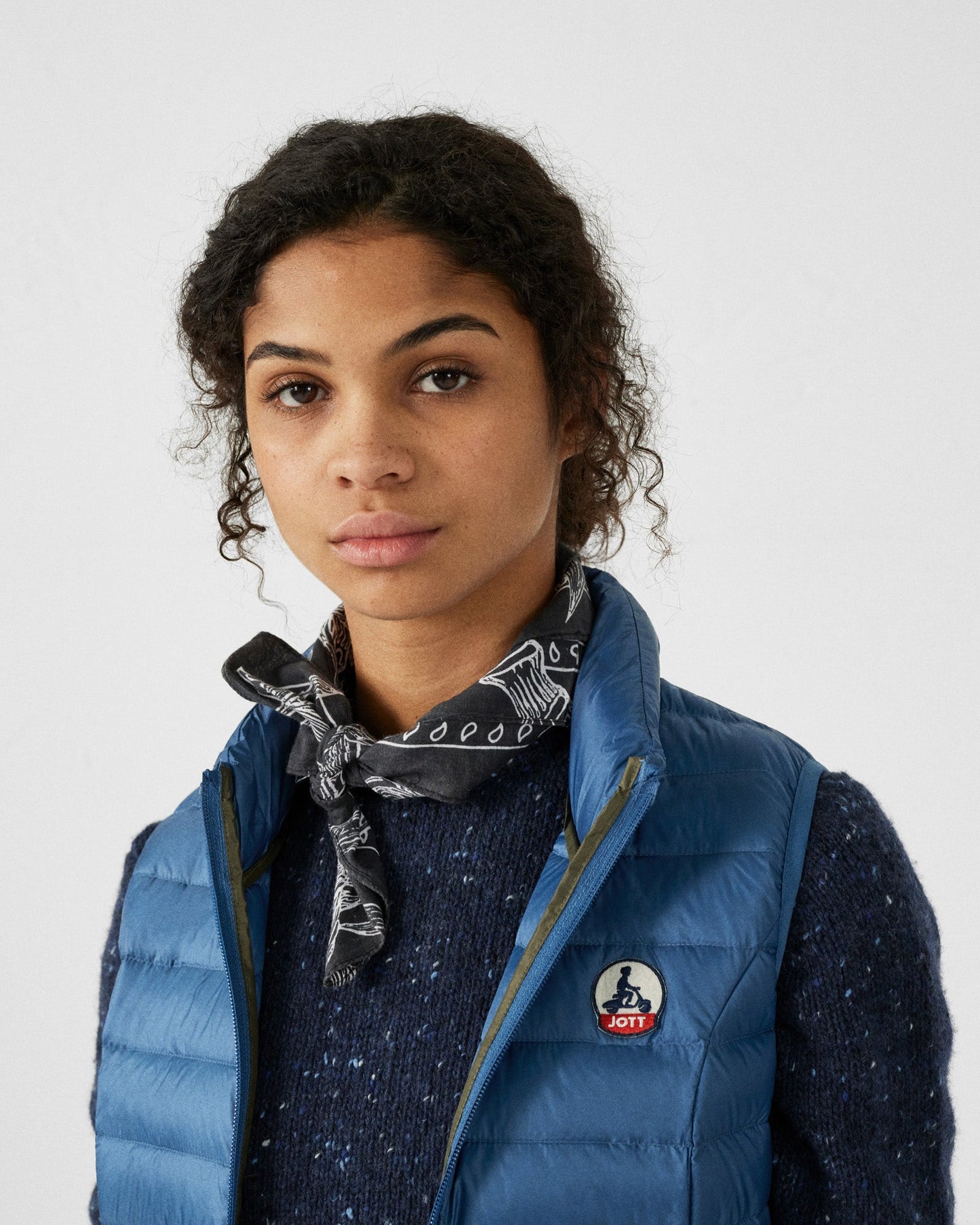 Doudoune légère sans manches Bleu jeans Seda