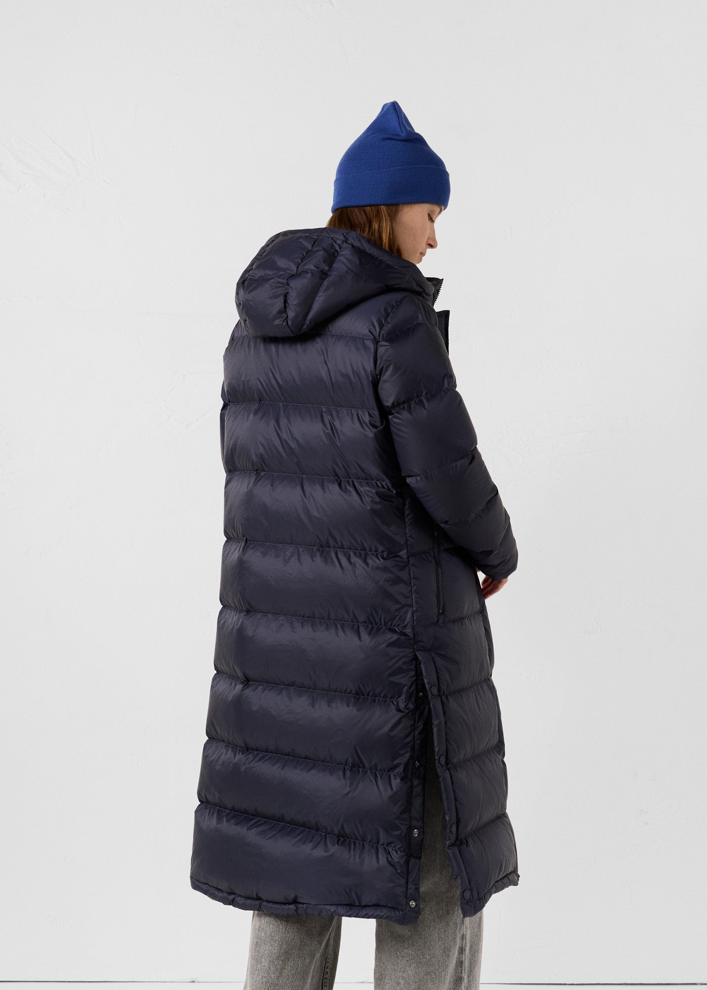 Doudoune longue à capuche Grand Froid Marine Karachi