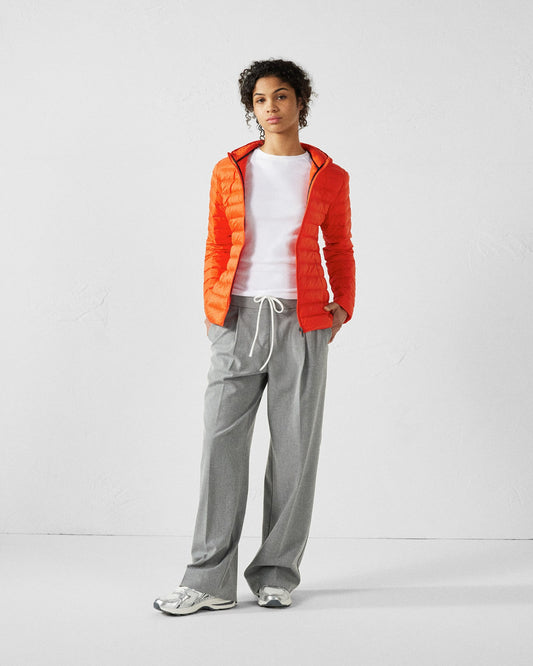 Doudoune légère à capuche Rouge feu Cloe