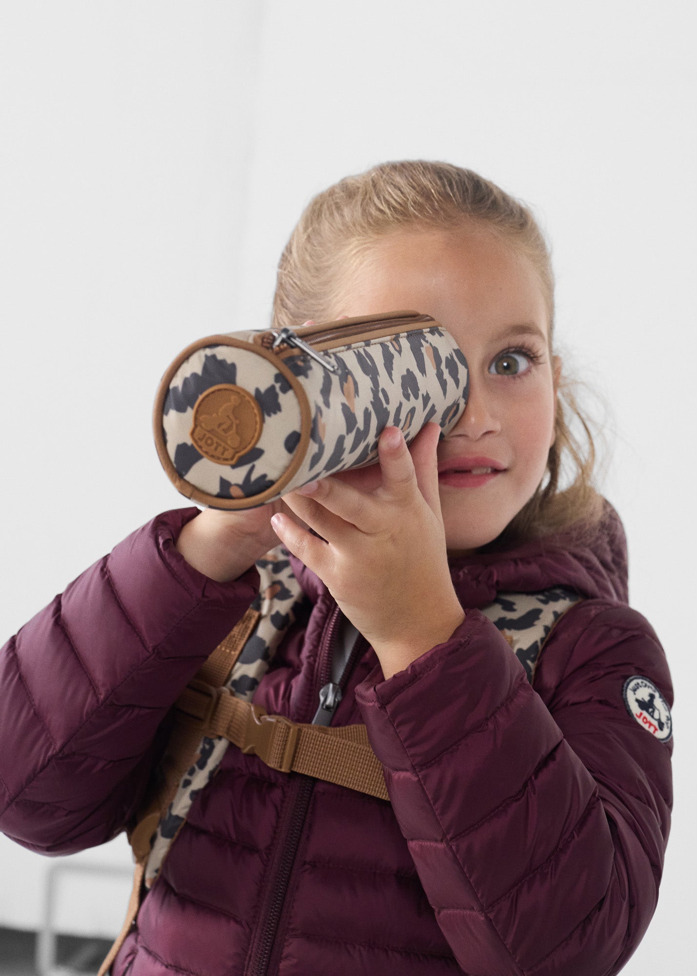 Sac à dos Leopard beige Pupil print