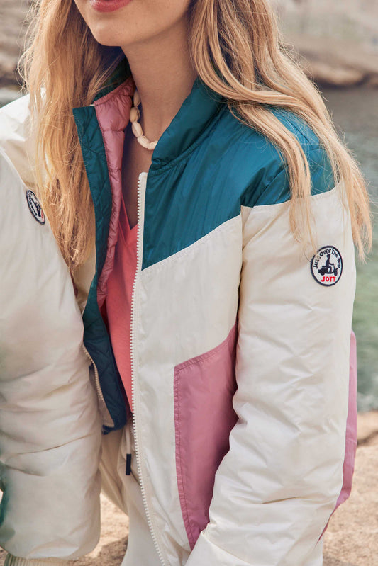 Veste esprit puffer Deep lake/Rose antique Joan