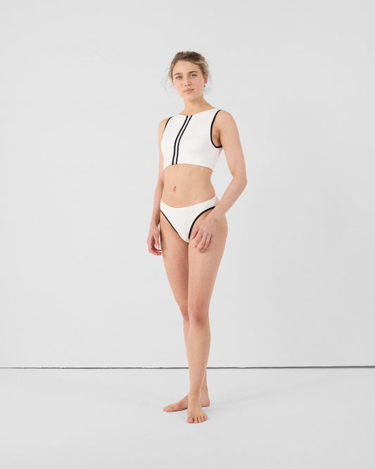 Bas de maillot de bain en néoprène Blanc Jisoo bottom