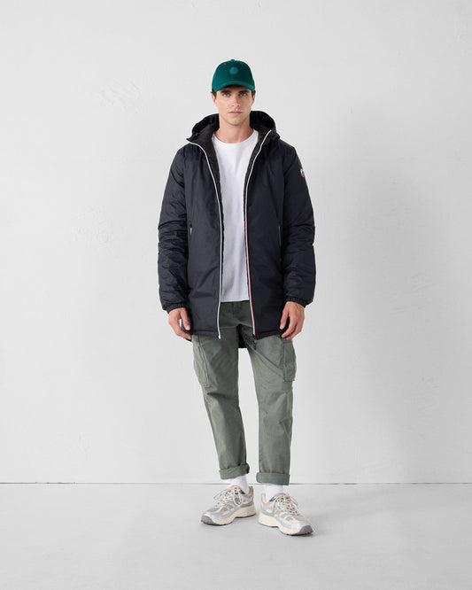 Doudoune longue réversible Noir/noir Assen