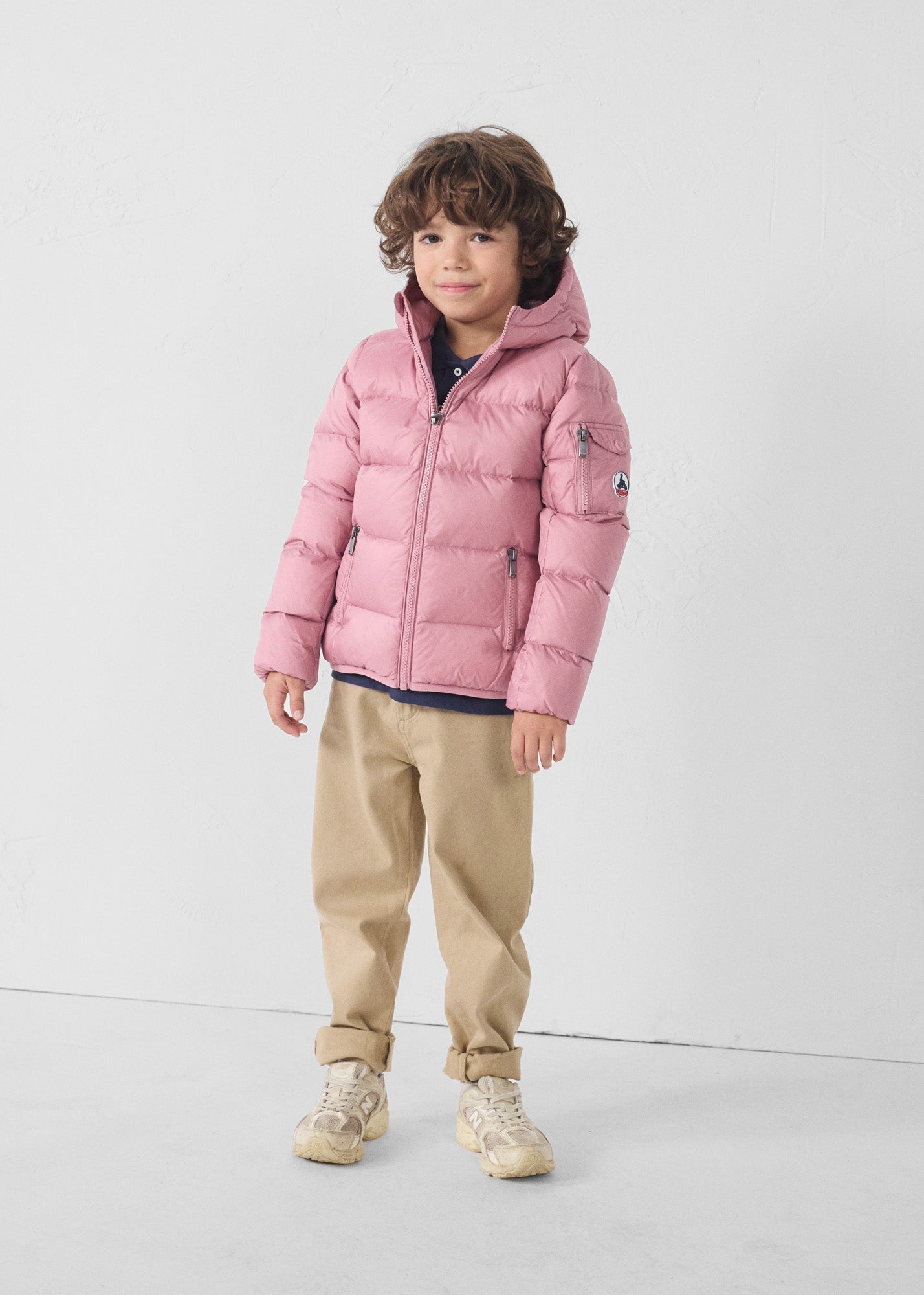 Doudoune enfant à capuche Grand Froid Rose antique Kazan