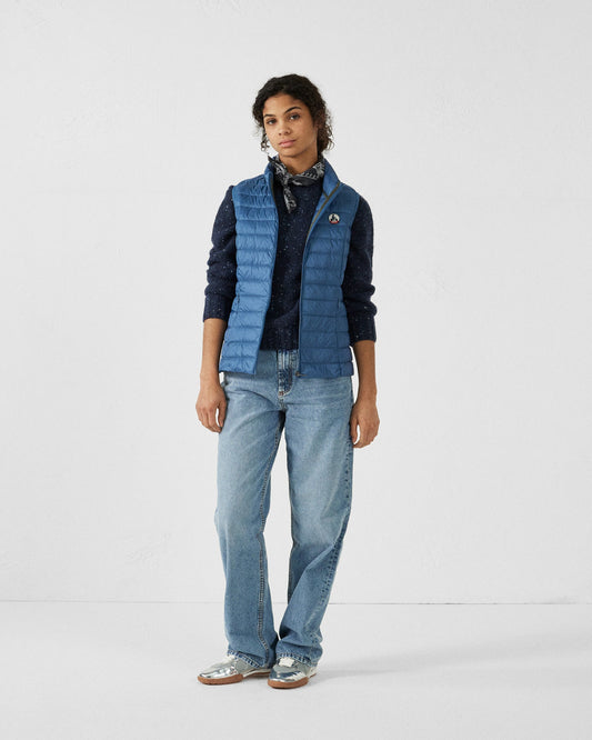 Doudoune légère sans manches Bleu jeans Seda