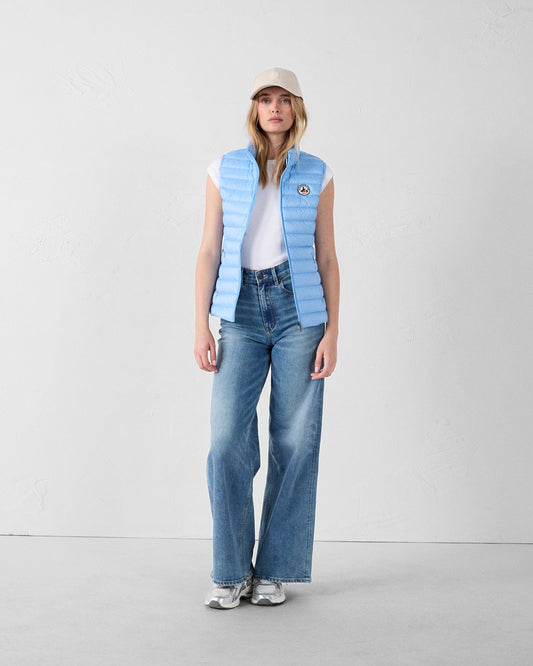 Doudoune légère sans manches Bleu cristal Seda