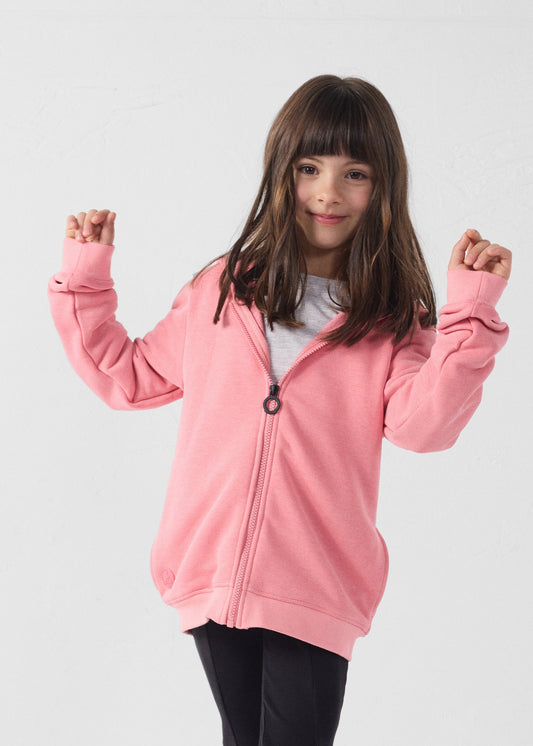 Veste enfant zippée à capuche Vibrant pink Arie