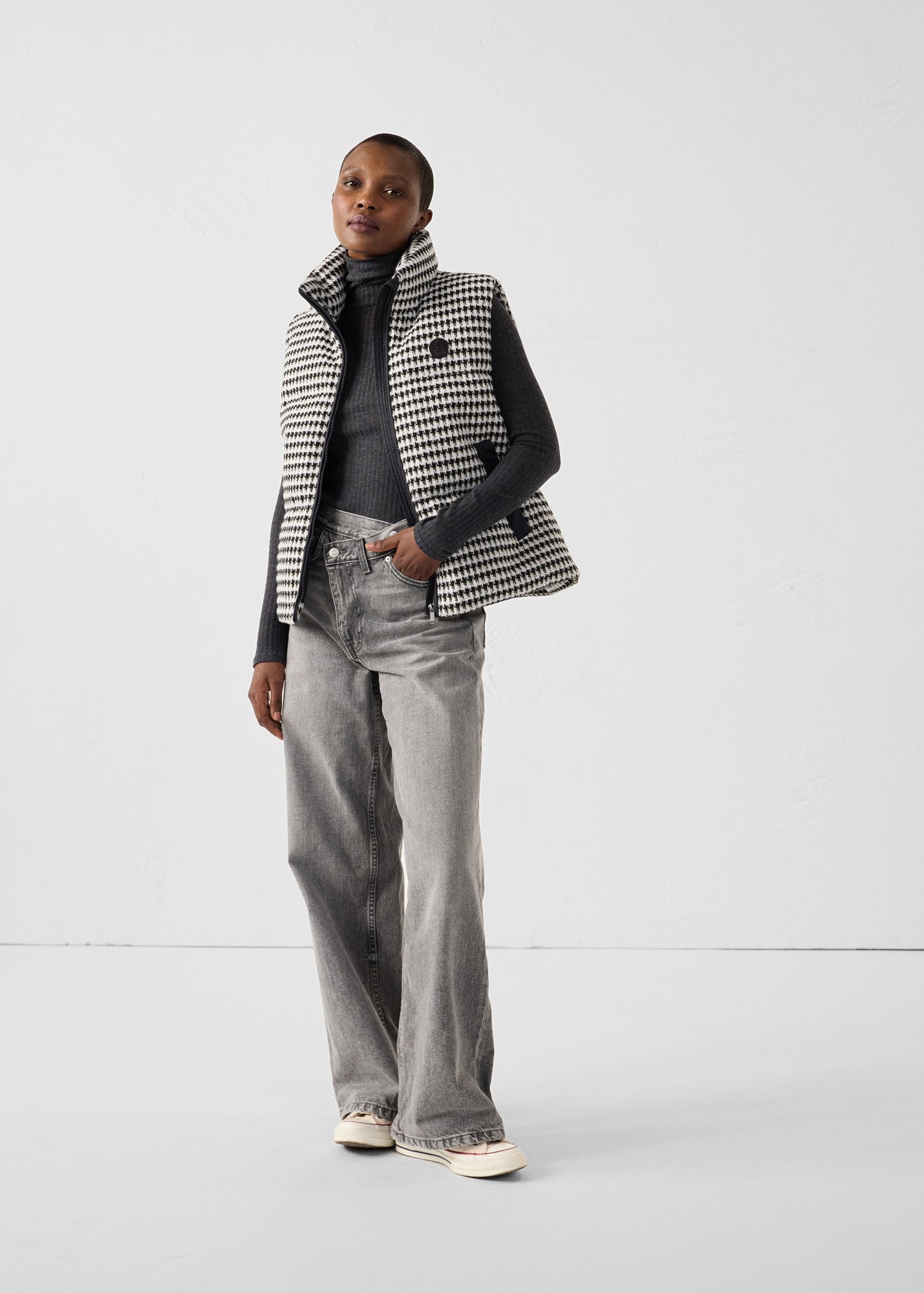 Veste Grand Froid puffer sans manches Naturel/noir Atsuma multico