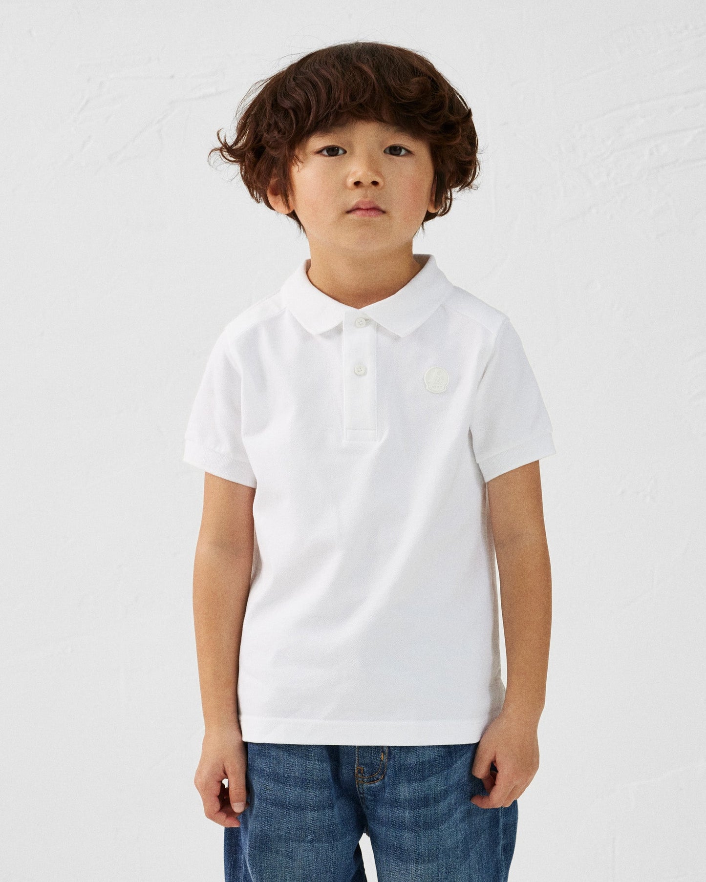 Polo enfant en coton Blanc Ciro