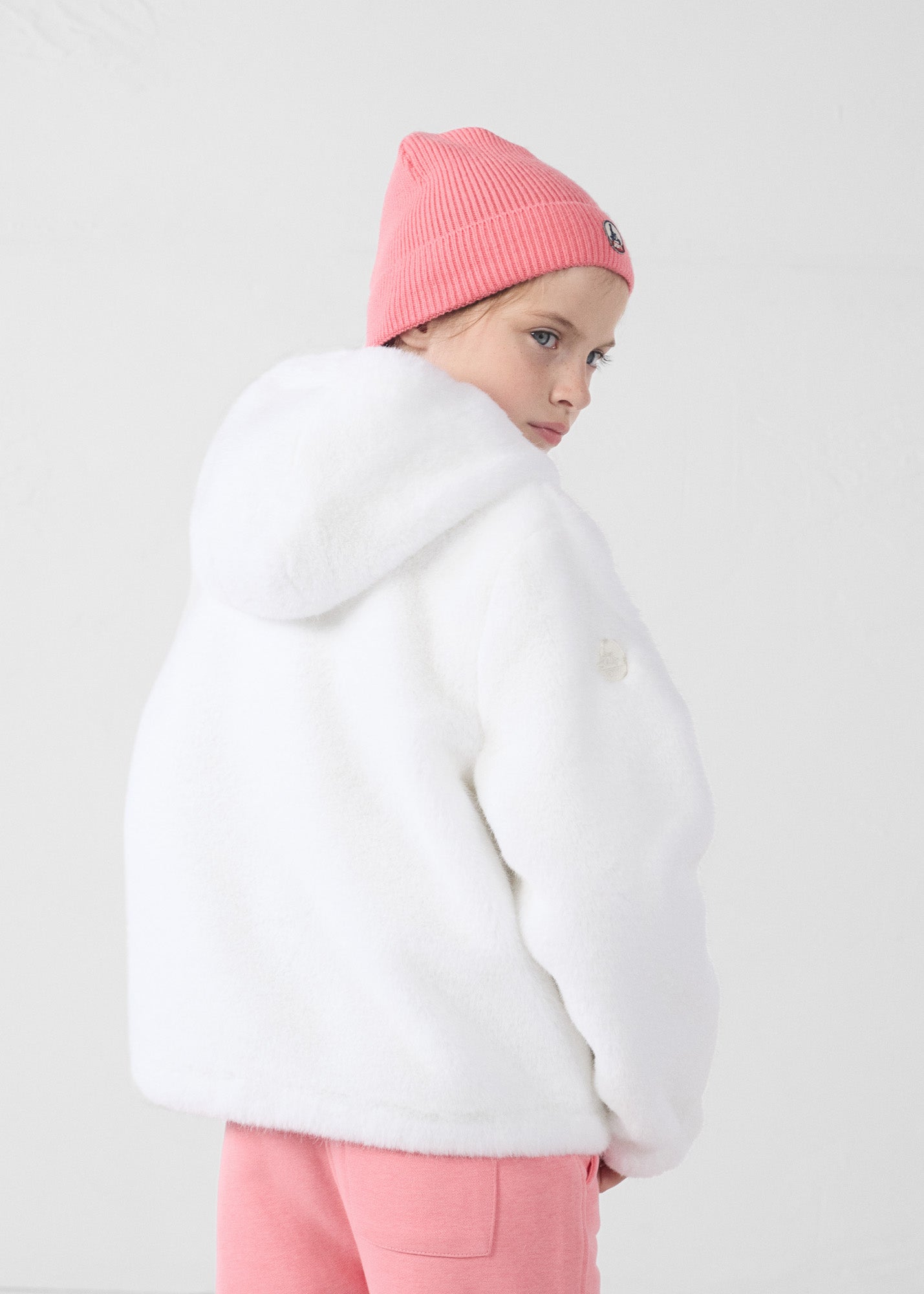 Doudoune enfant réversible fausse fourrure Blanc Brana