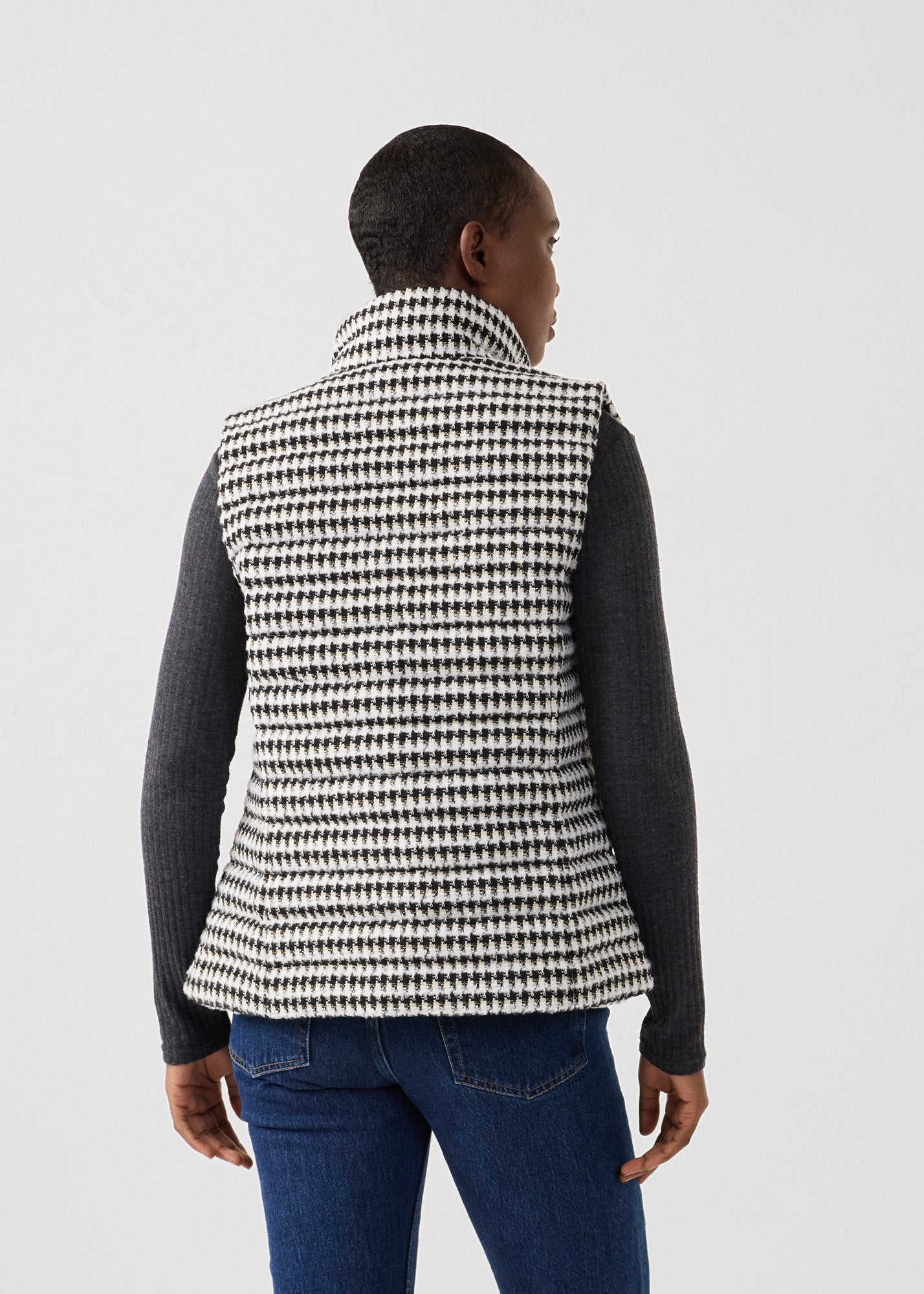 Doudoune sans manches Naturel/noir Salla multico