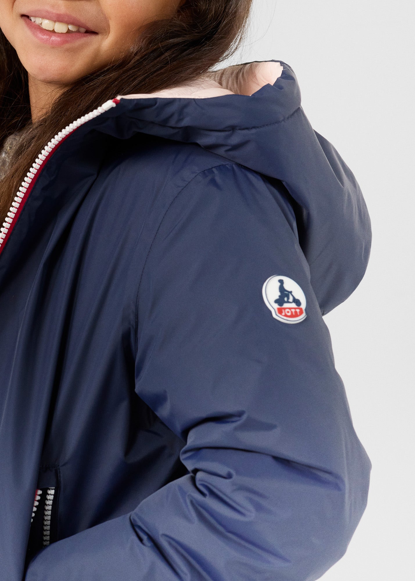 Doudoune enfant réversible Marine/rose pétale Sauda