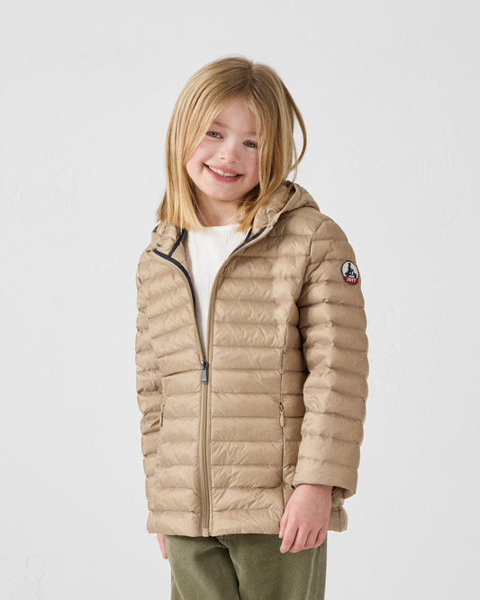 Doudoune légère à capuche enfant Beige Carla