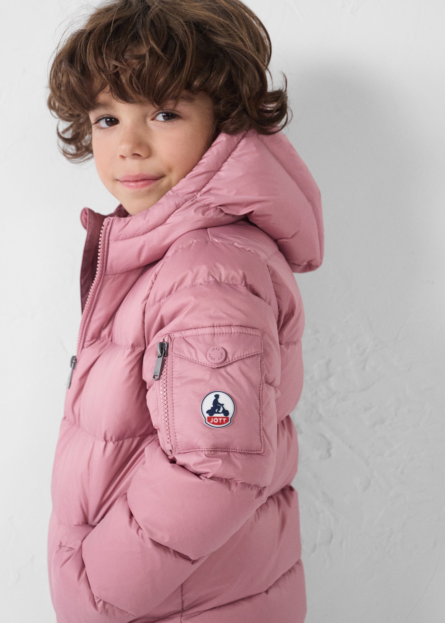 Doudoune enfant à capuche Grand Froid Rose antique Kazan