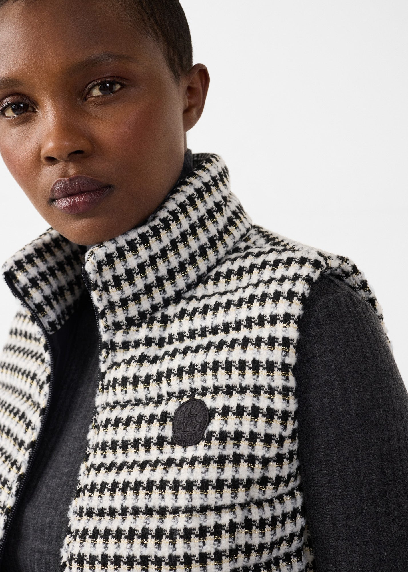 Doudoune sans manches Naturel/noir Salla multico