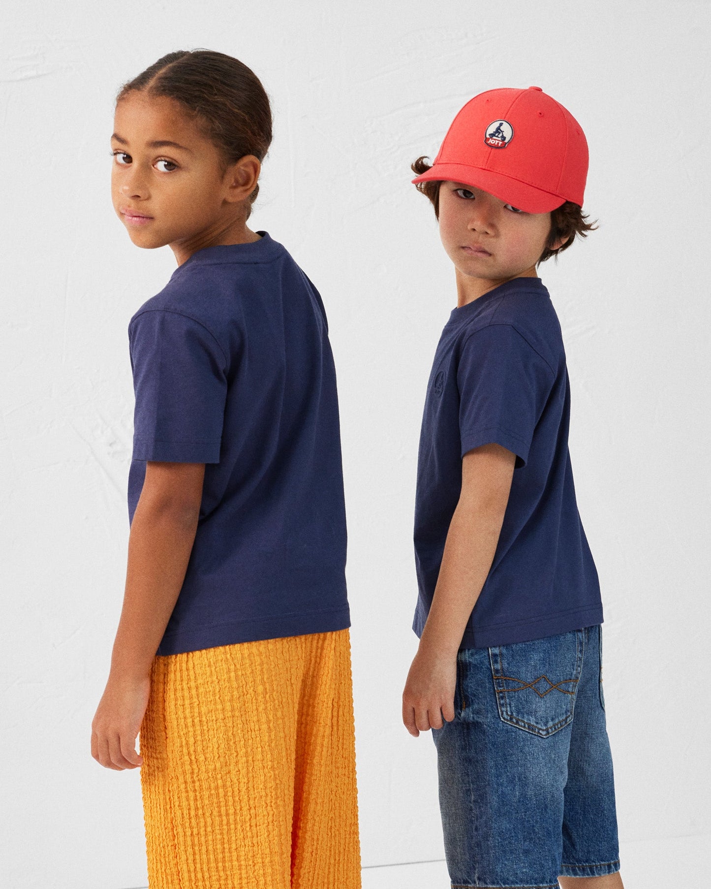 T-shirt col rond enfant en coton Marine Prado