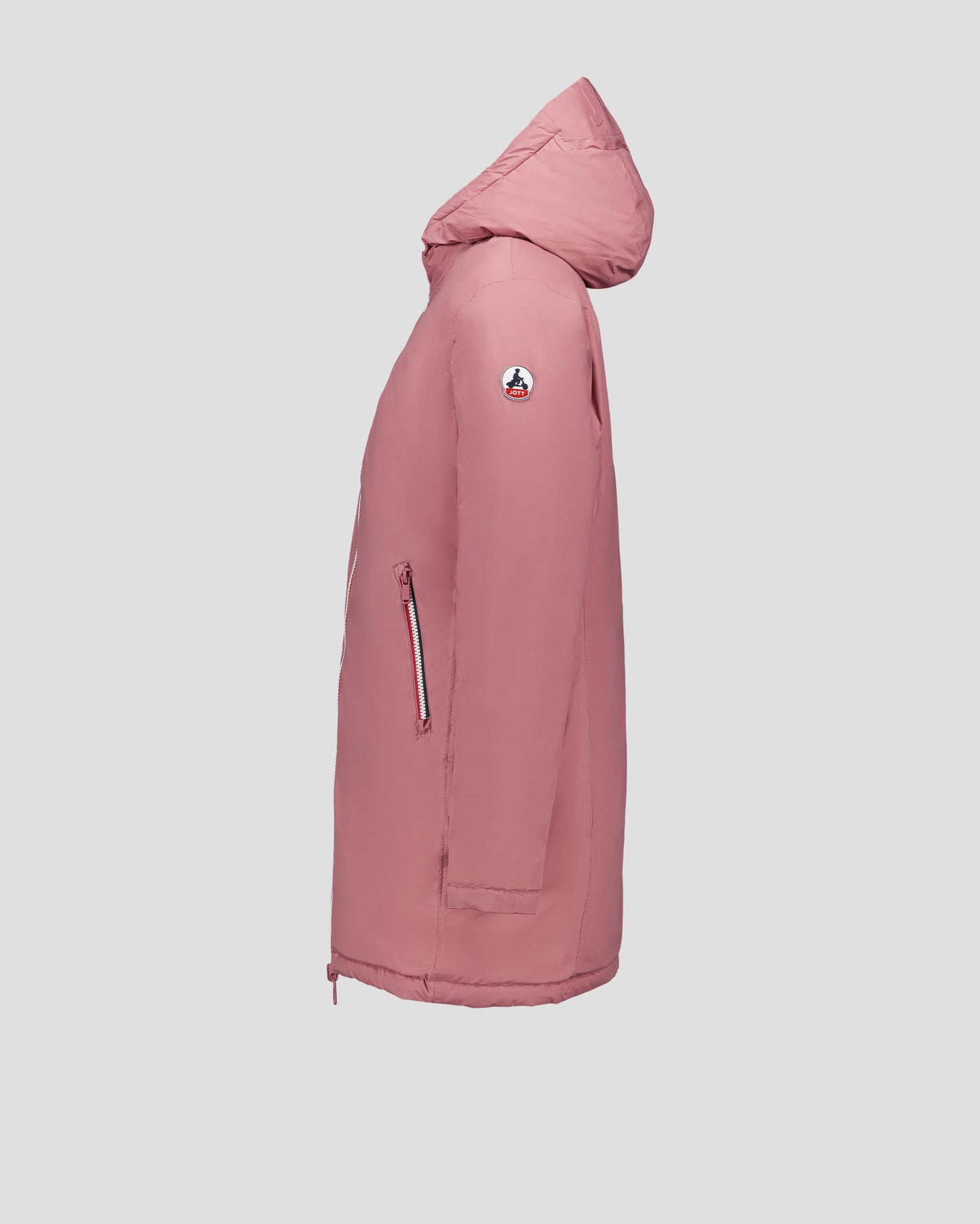 Doudoune longue réversible Rose antique/cerise noire Verone