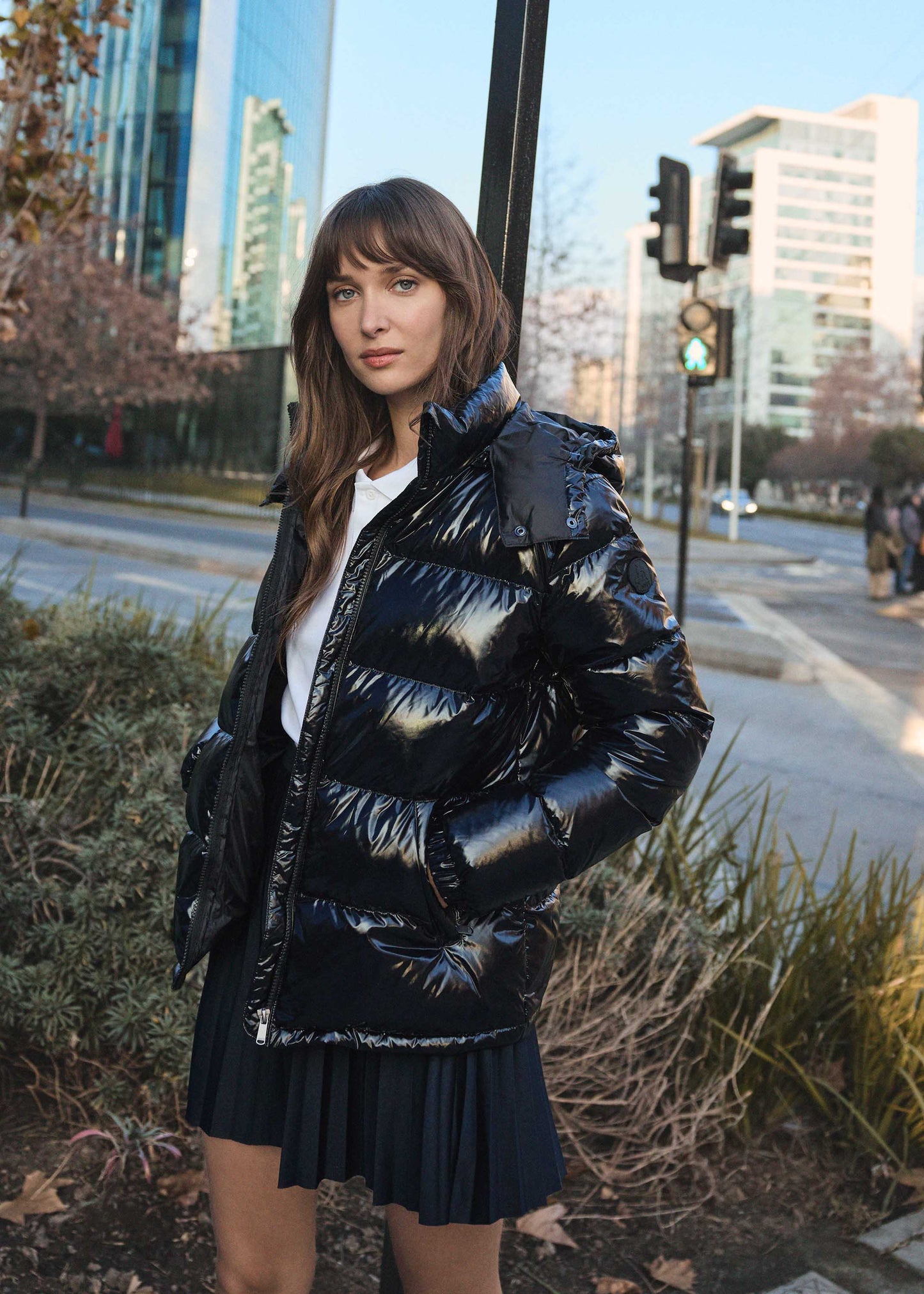 Doudoune Grand Froid esprit puffer Noir Prague laquée