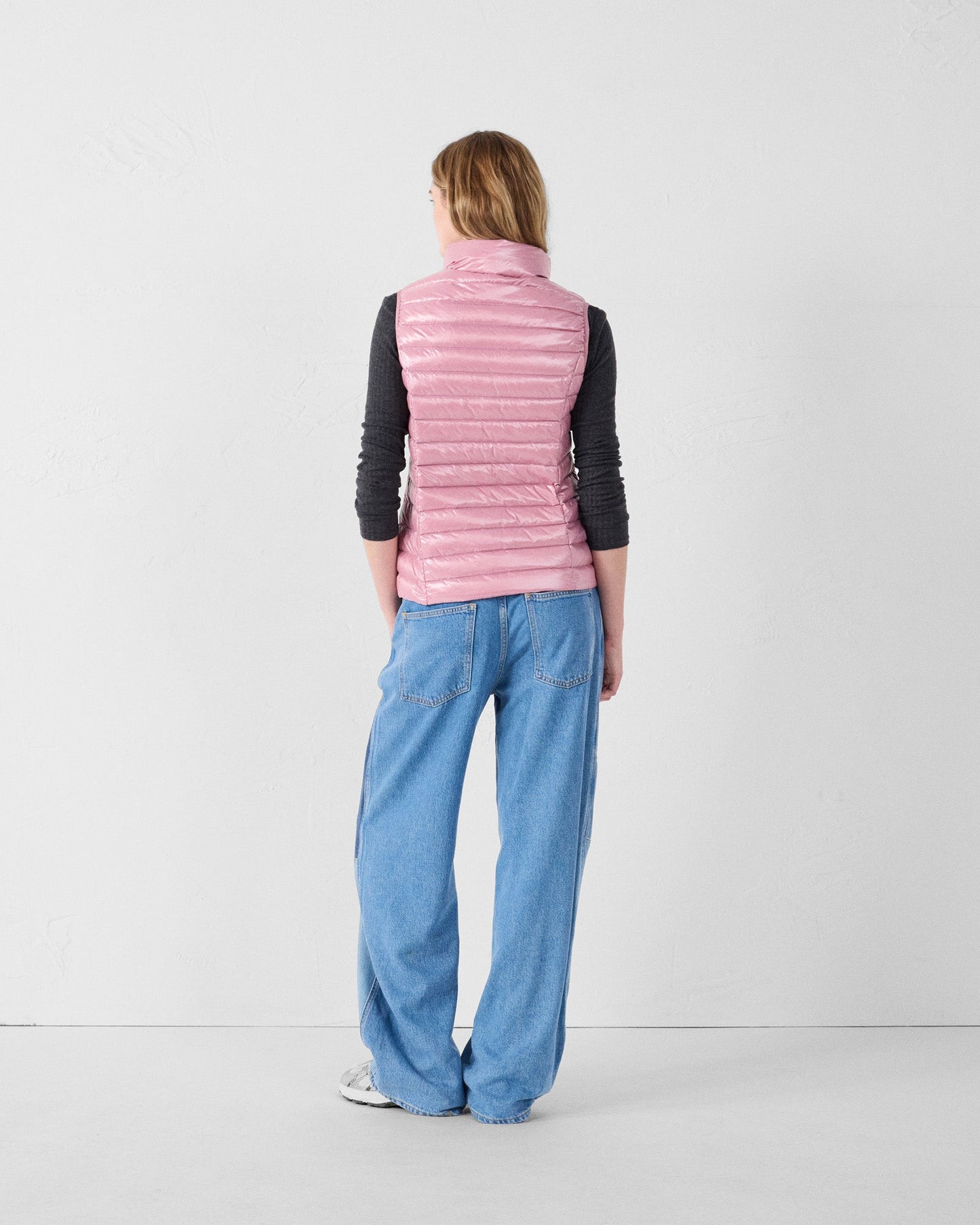 Doudoune légère sans manches Rose antique Seda shiny